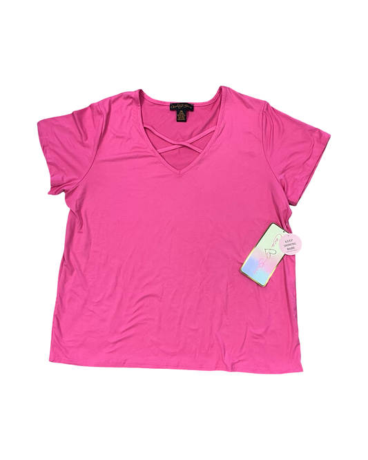 Top Ss By Clothes Mentor In Pink, Size:2X