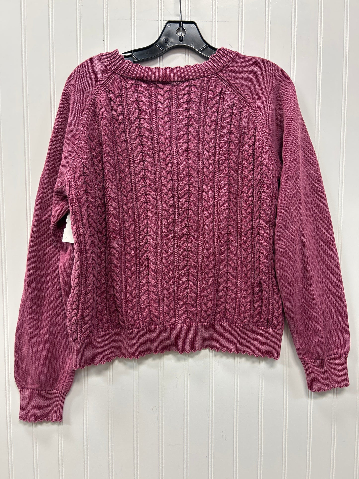 Sweater Cardigan By Easel In Purple, Size:L