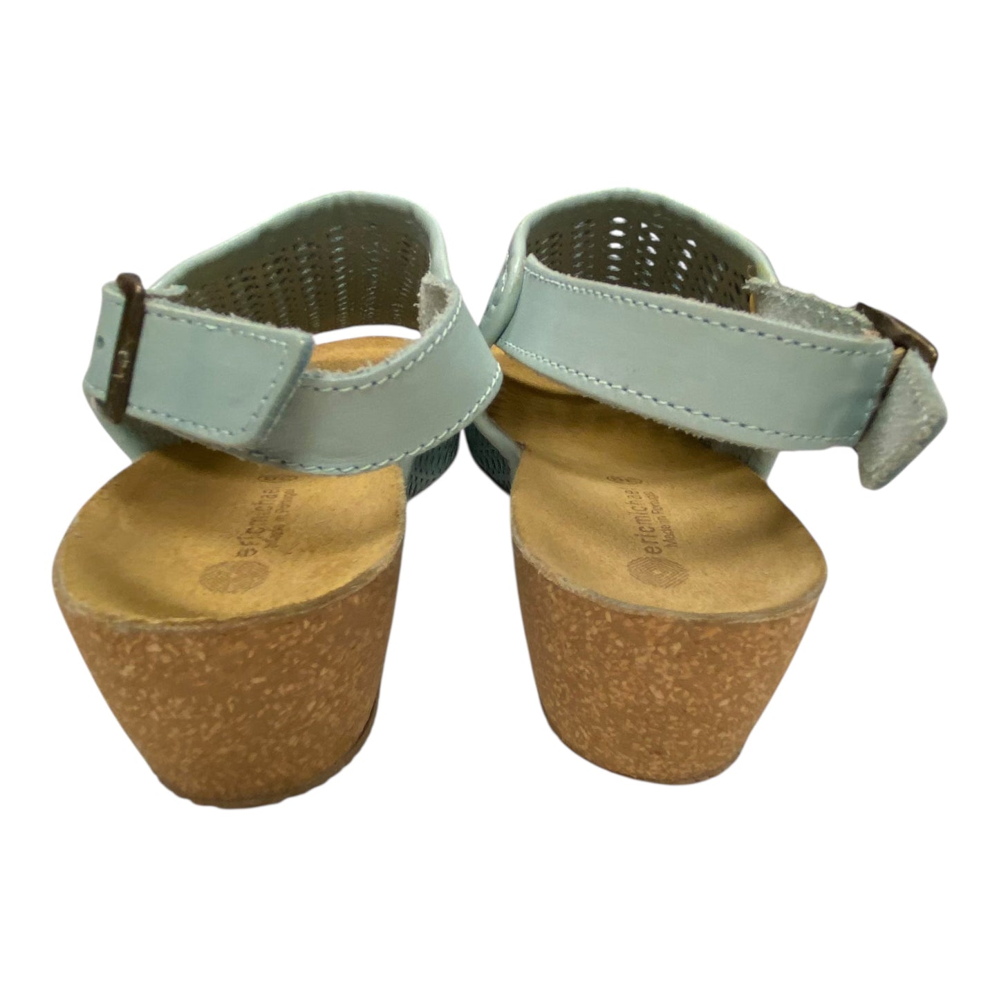 Sandals Flats By Eric Michael London In Blue, Size:7.5