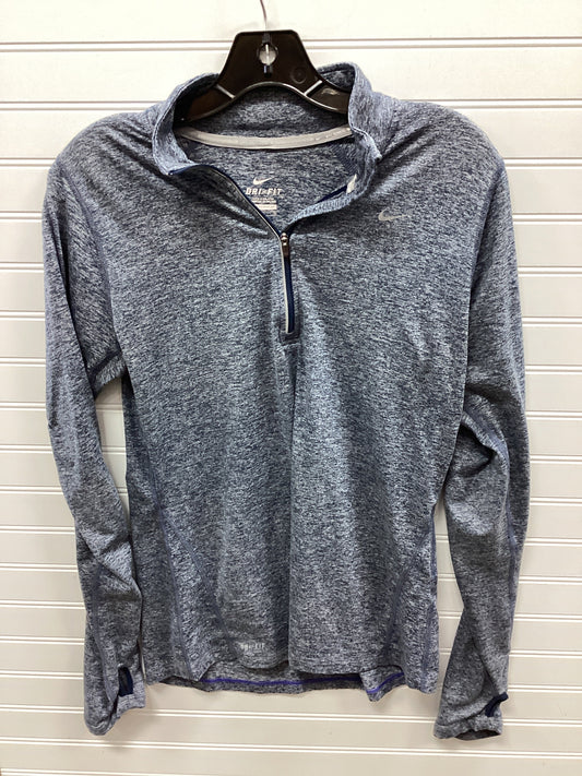 Athletic Top Ls Collar By Nike Apparel In Navy, Size:M