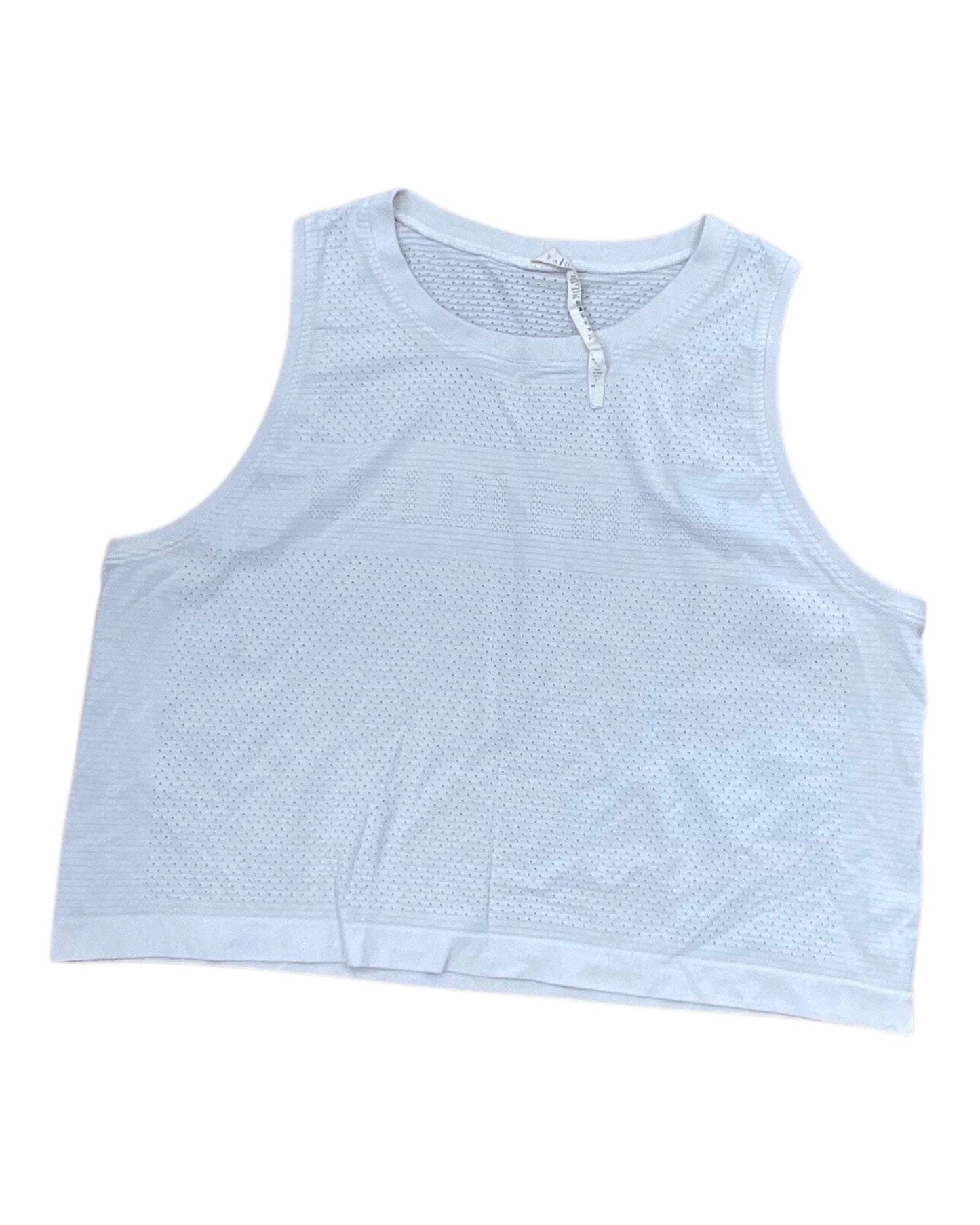 Athletic Tank Top By Lululemon In White, Size:M