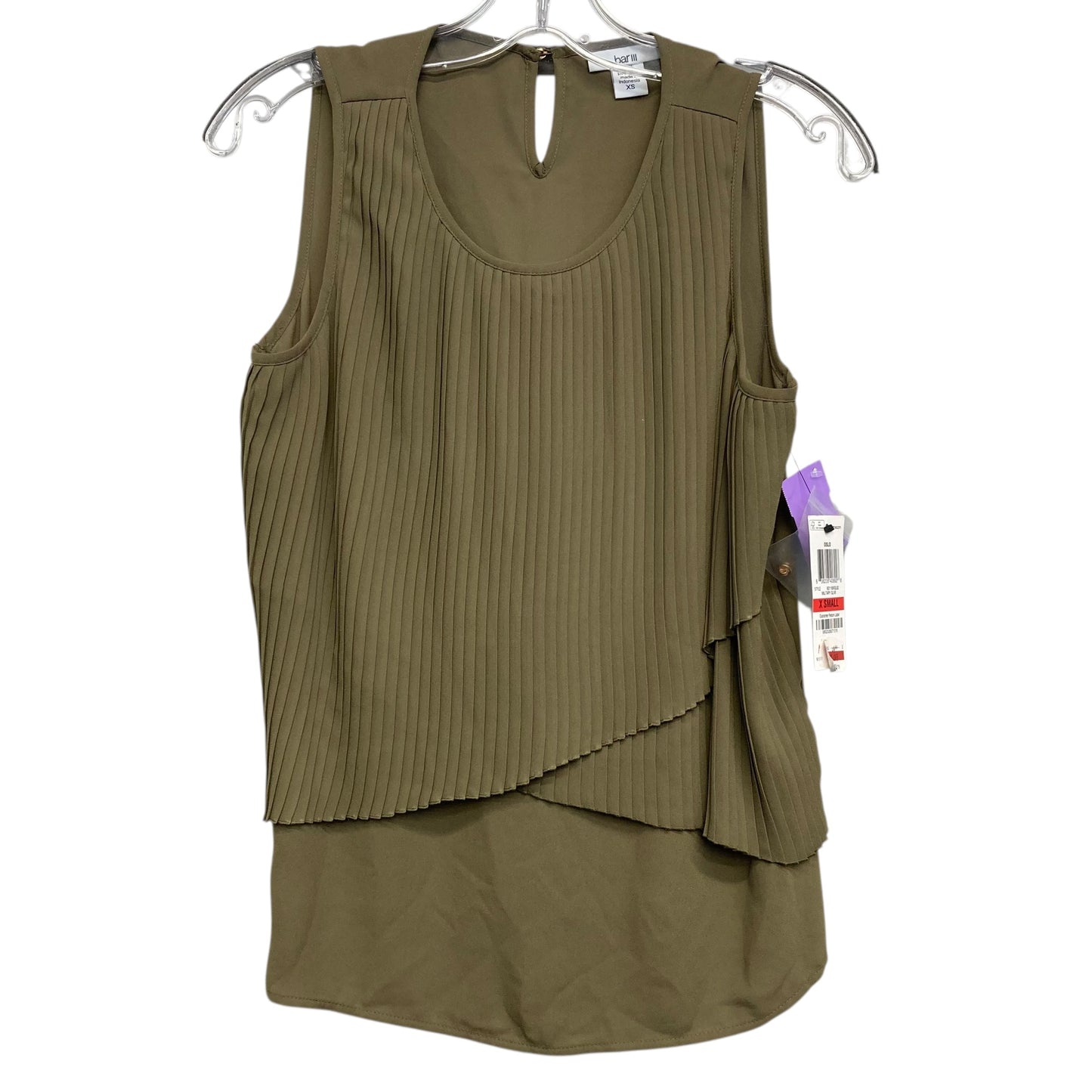 Top Sleeveless By Bar Iii In Green, Size:Xs