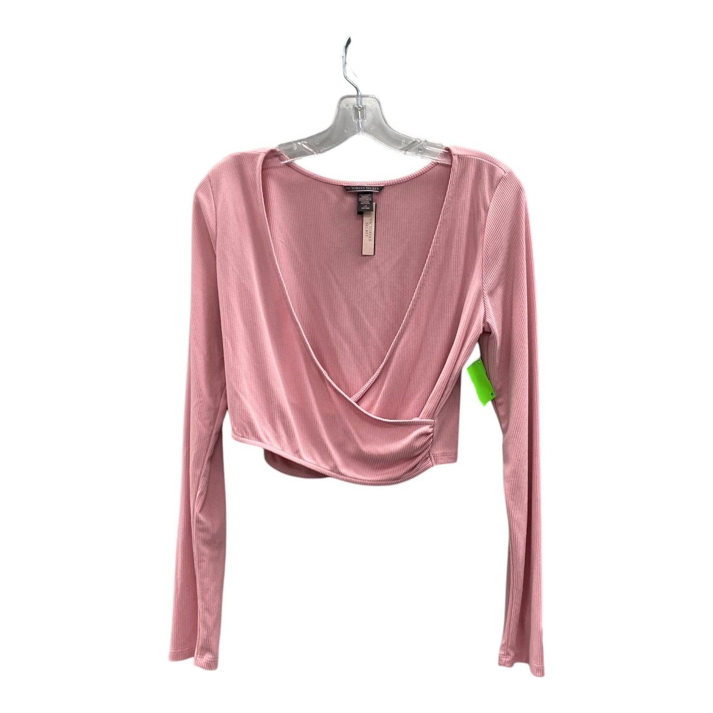 Athletic Top Ls Crewneck By Victorias Secret In Pink, Size:L