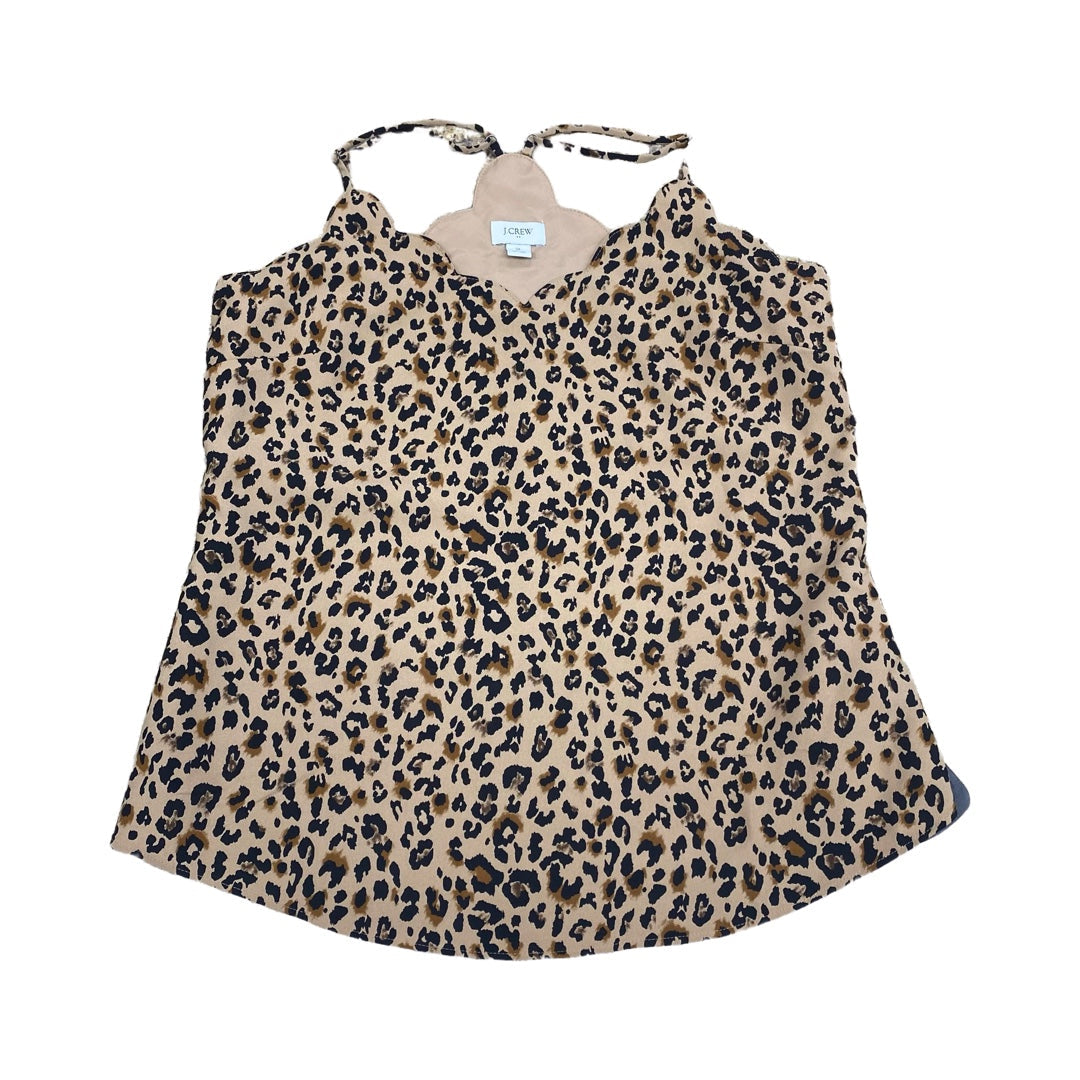Top Sleeveless By J. Crew In Animal Print, Size:2