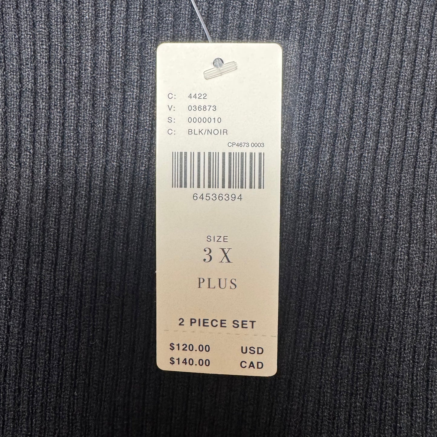 Sweater 2pc By Maeve In Black, Size: 3x