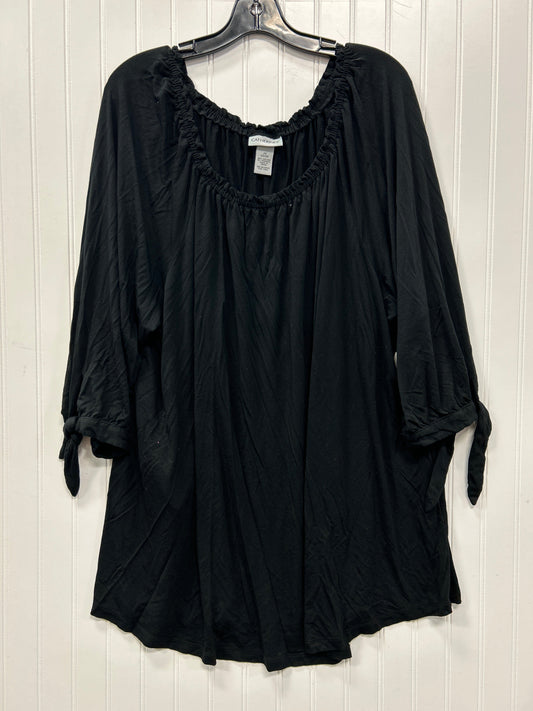 Top Ls By Catherines In Black, Size:2X