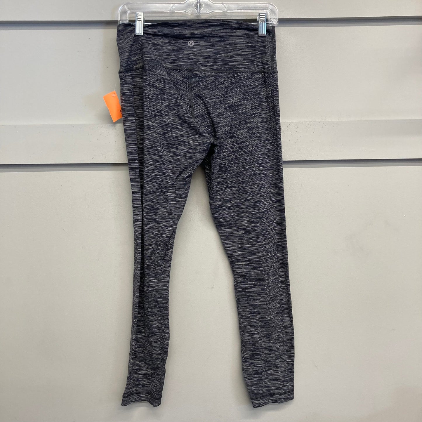 Athletic Leggings By Lululemon In Grey & White, Size:M