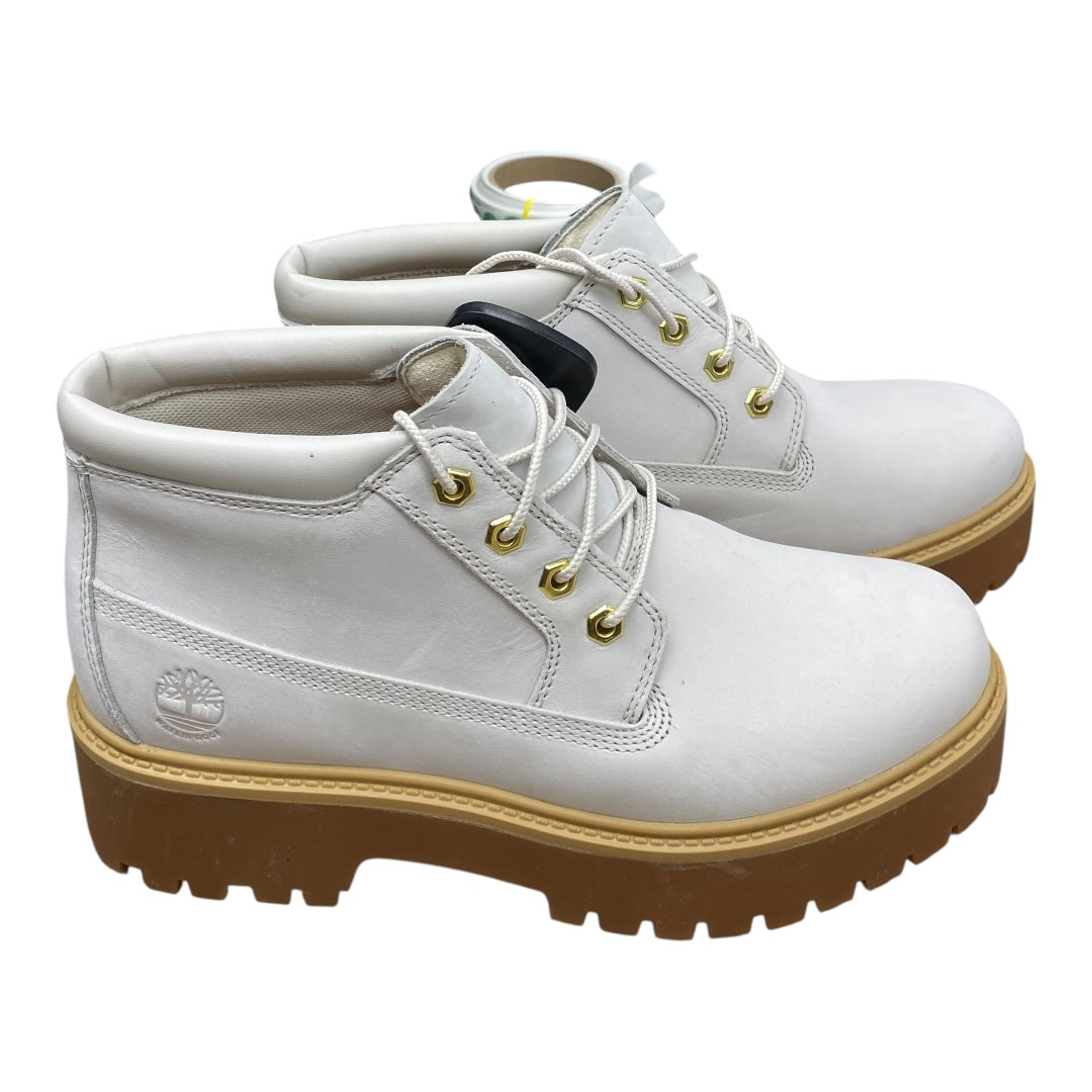 Boots Ankle Flats By Timberland In Ivory, Size:10
