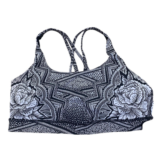 Athletic Bra By Lululemon In Black & White, Size:12