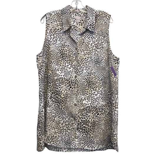 Top Sleeveless By Chicos In Animal Print, Size:Xl