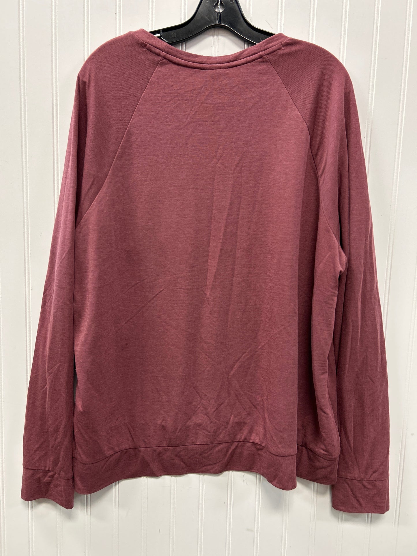 Athletic Top Ls Crewneck By The North Face In Red, Size:3X