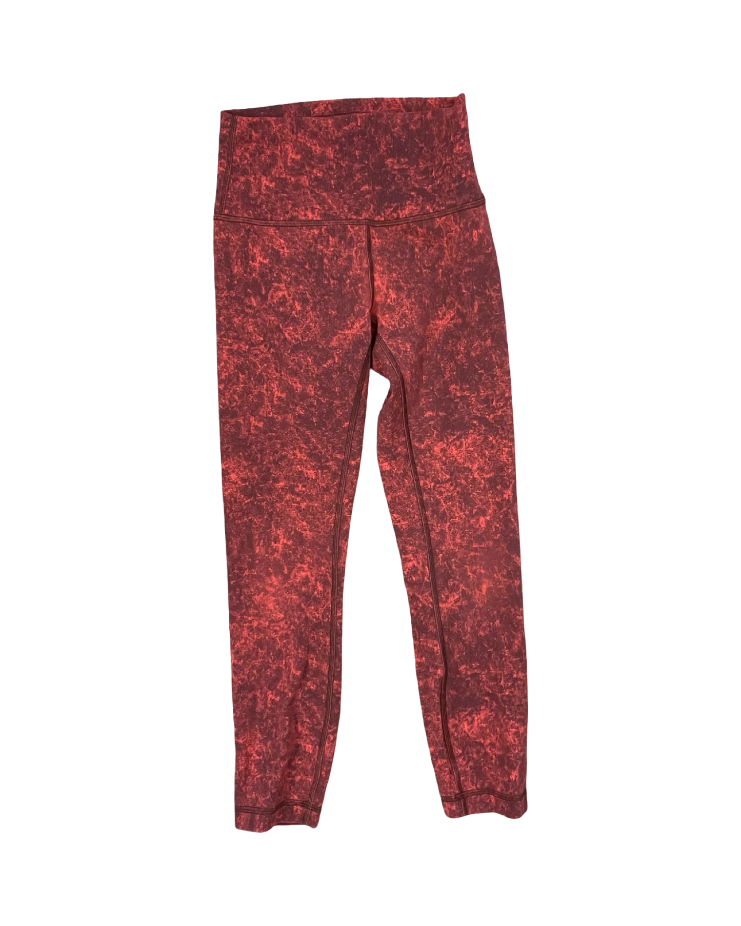 Athletic Leggings Capris By Lululemon In Red, Size:4