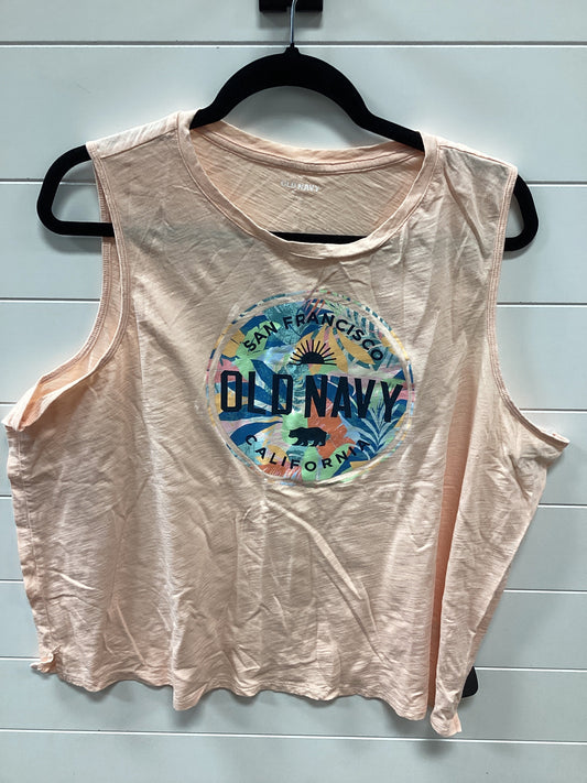 Tank Top By Old Navy In Peach, Size:2X