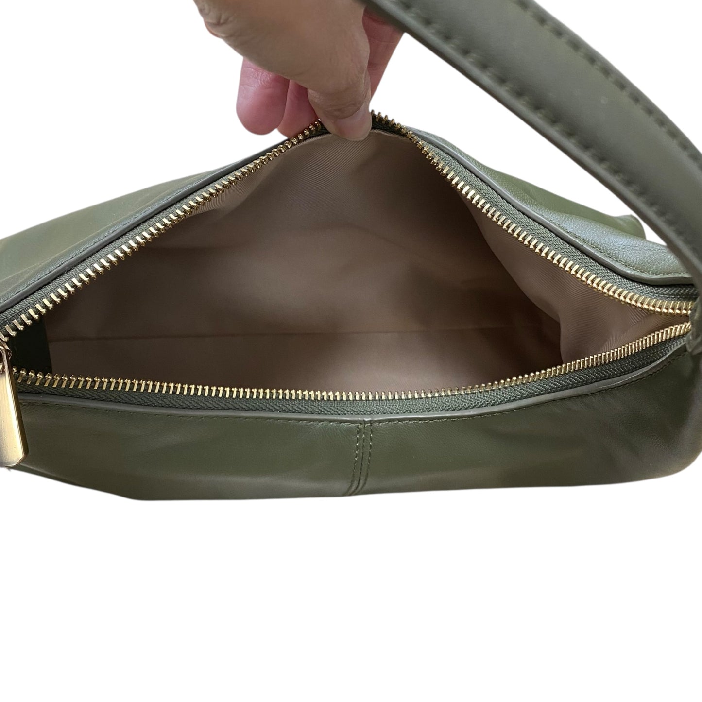 Handbag Leather By Sam Edelman In Green, Size:Small