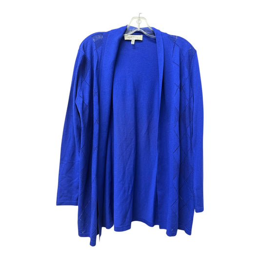 Cardigan By Kasper In Blue, Size:M