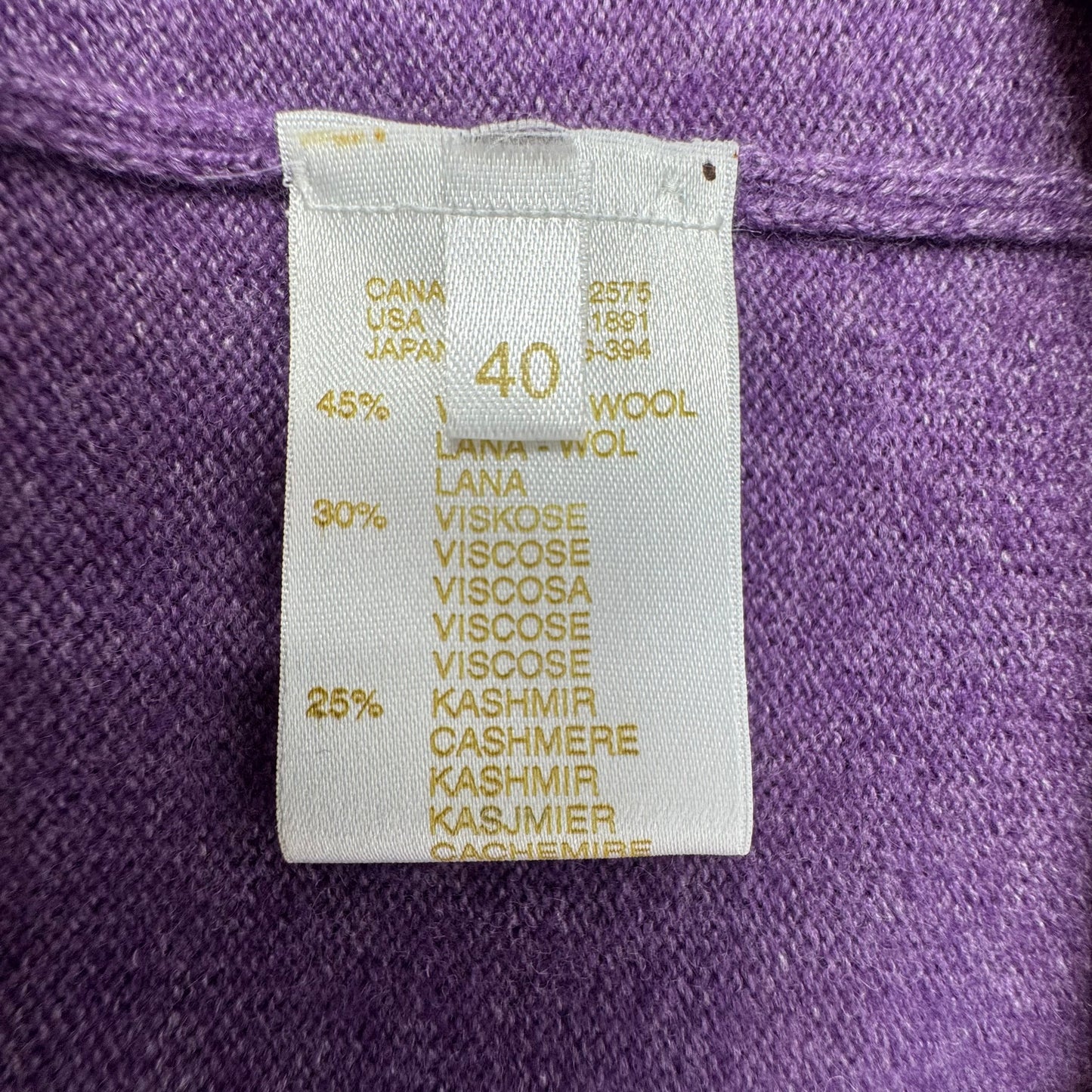 Sweater Designer By Escada In Purple, Size: 10