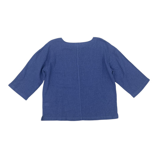 Top 3/4 Sleeve Basic By Pure Jill In Blue, Size:Xs