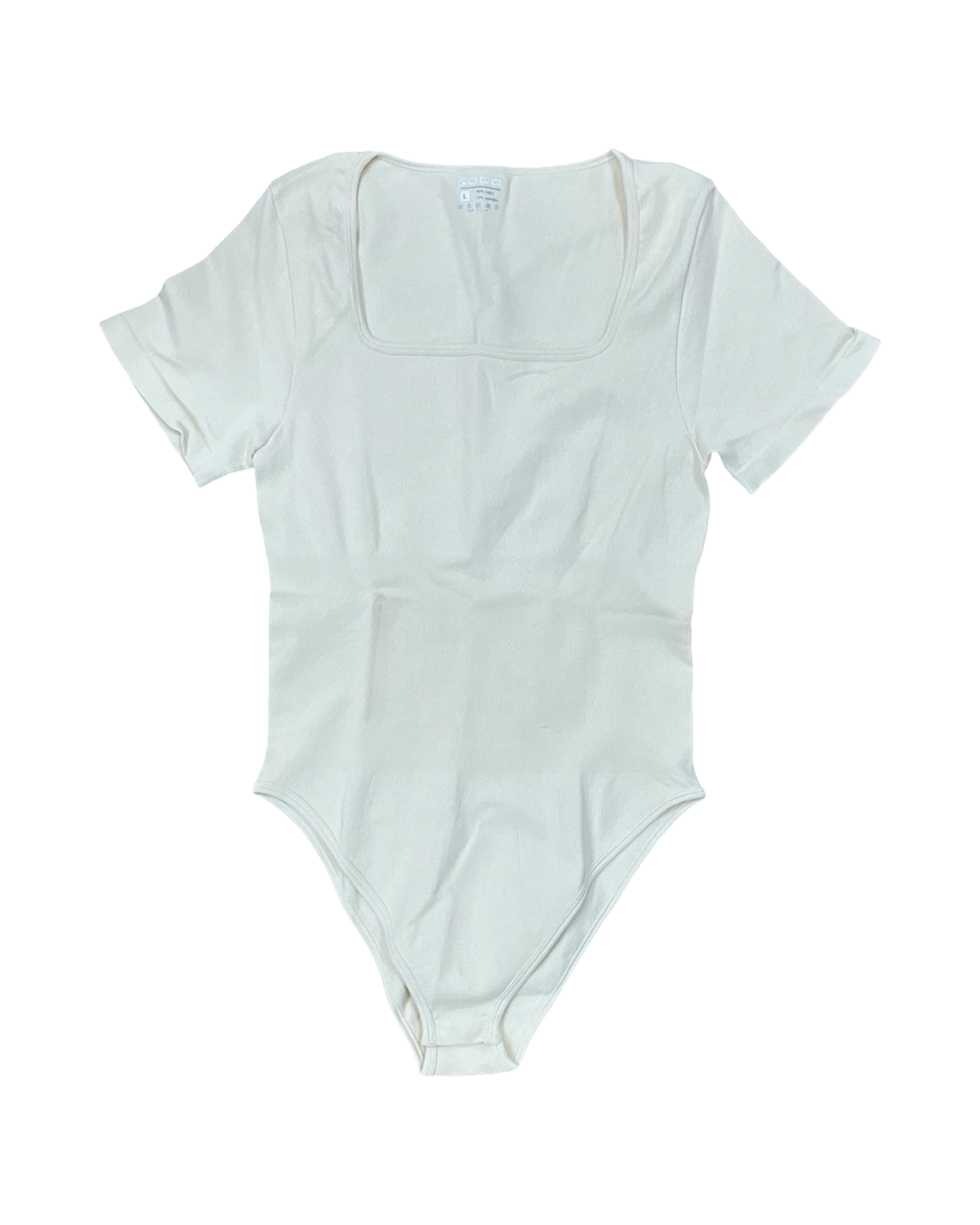 Bodysuit By Oqq In Cream, Size:L