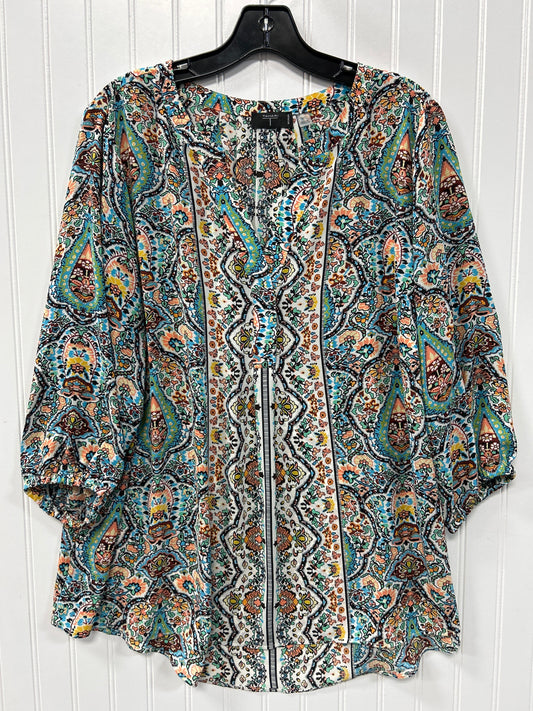 Top Ls By Tahari In Multi, Size:1X