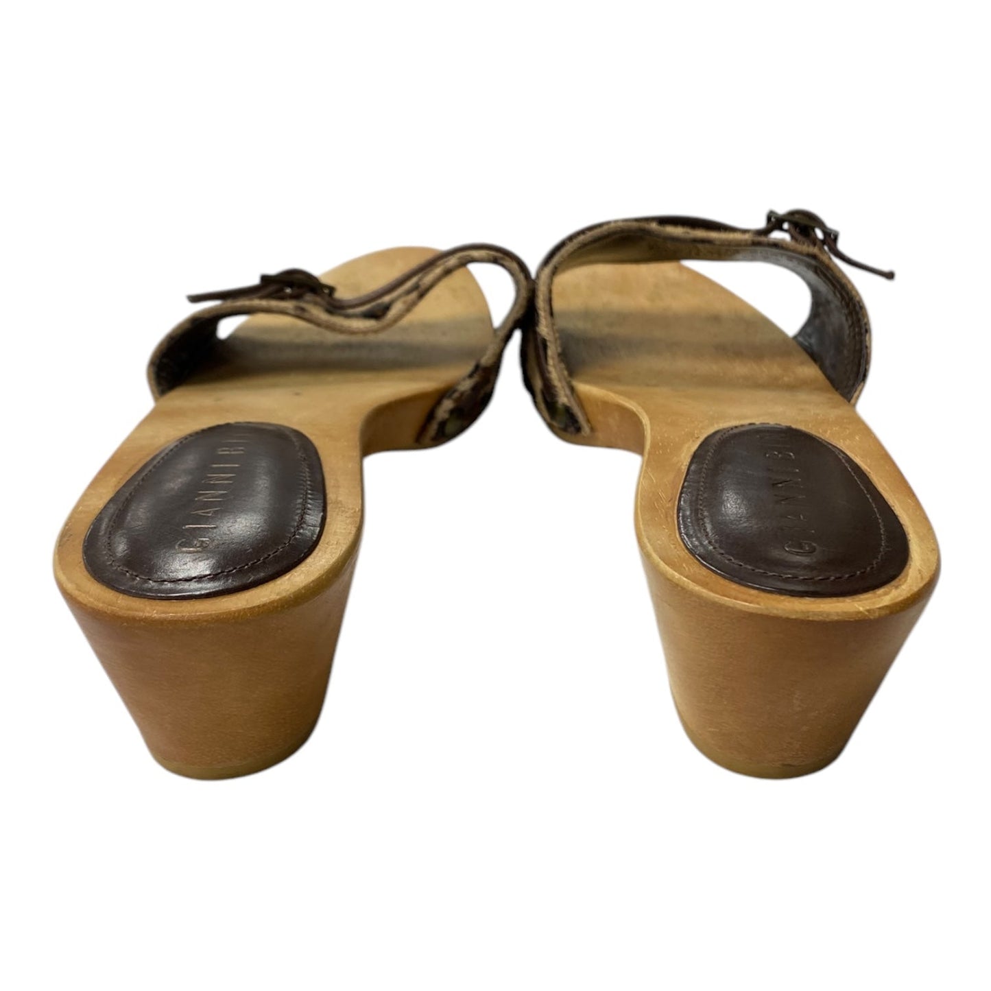 Sandals Flats By Gianni Bini In Animal Print, Size:8