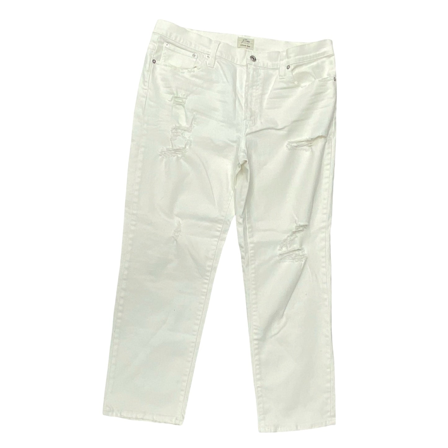 Jeans Cropped By J. Crew In White, Size:14