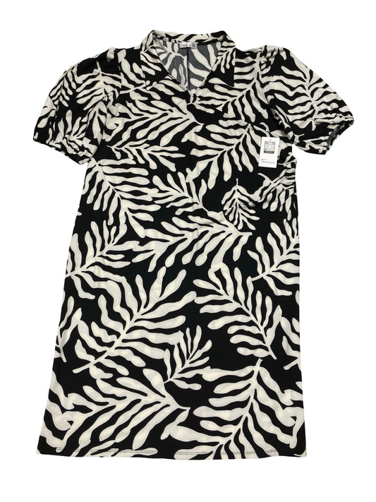 Dress Casual Midi By 89Th And Madison In Black & White, Size:Xl