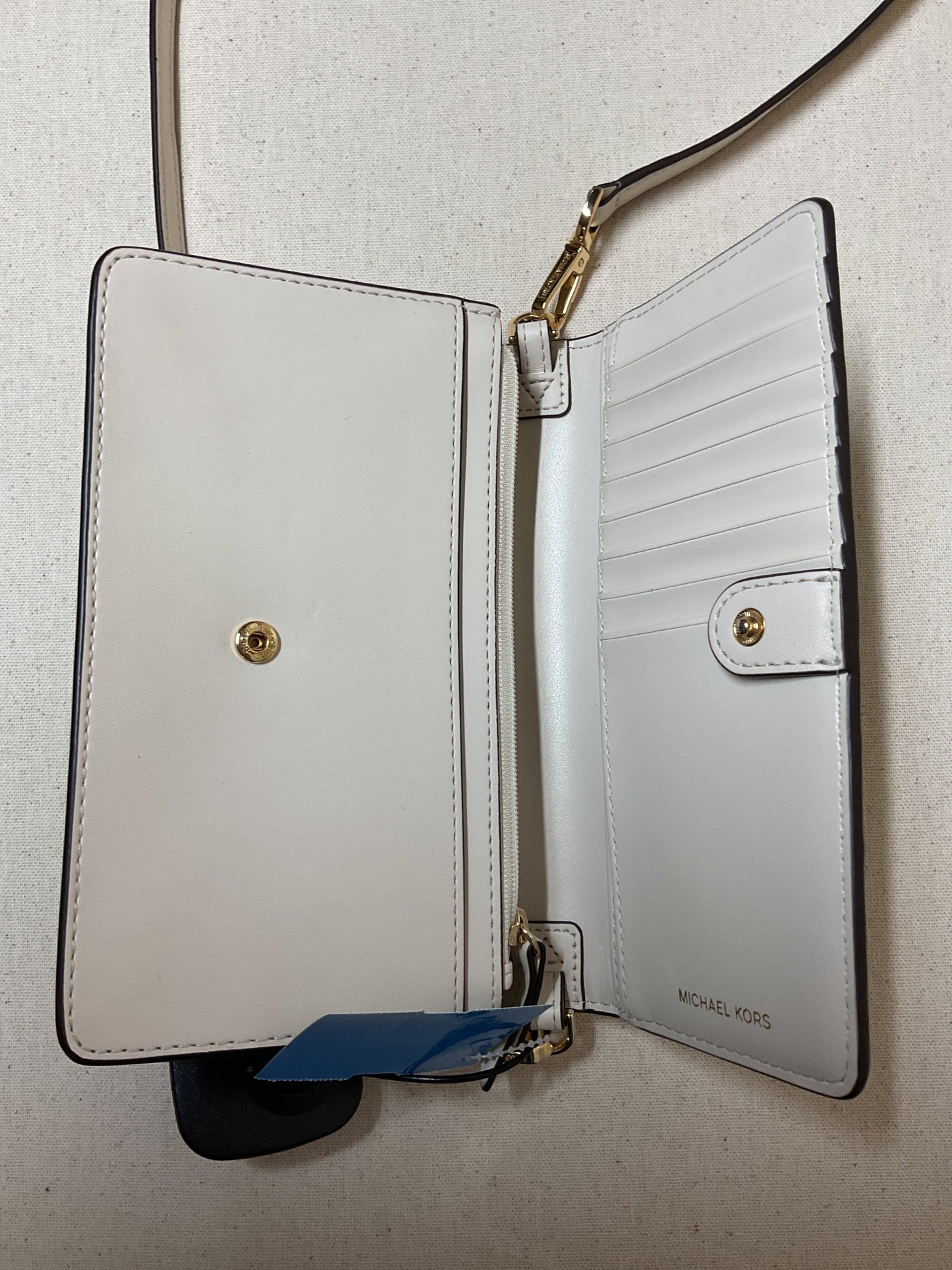 Crossbody Designer By Michael Kors In White, Size:Small