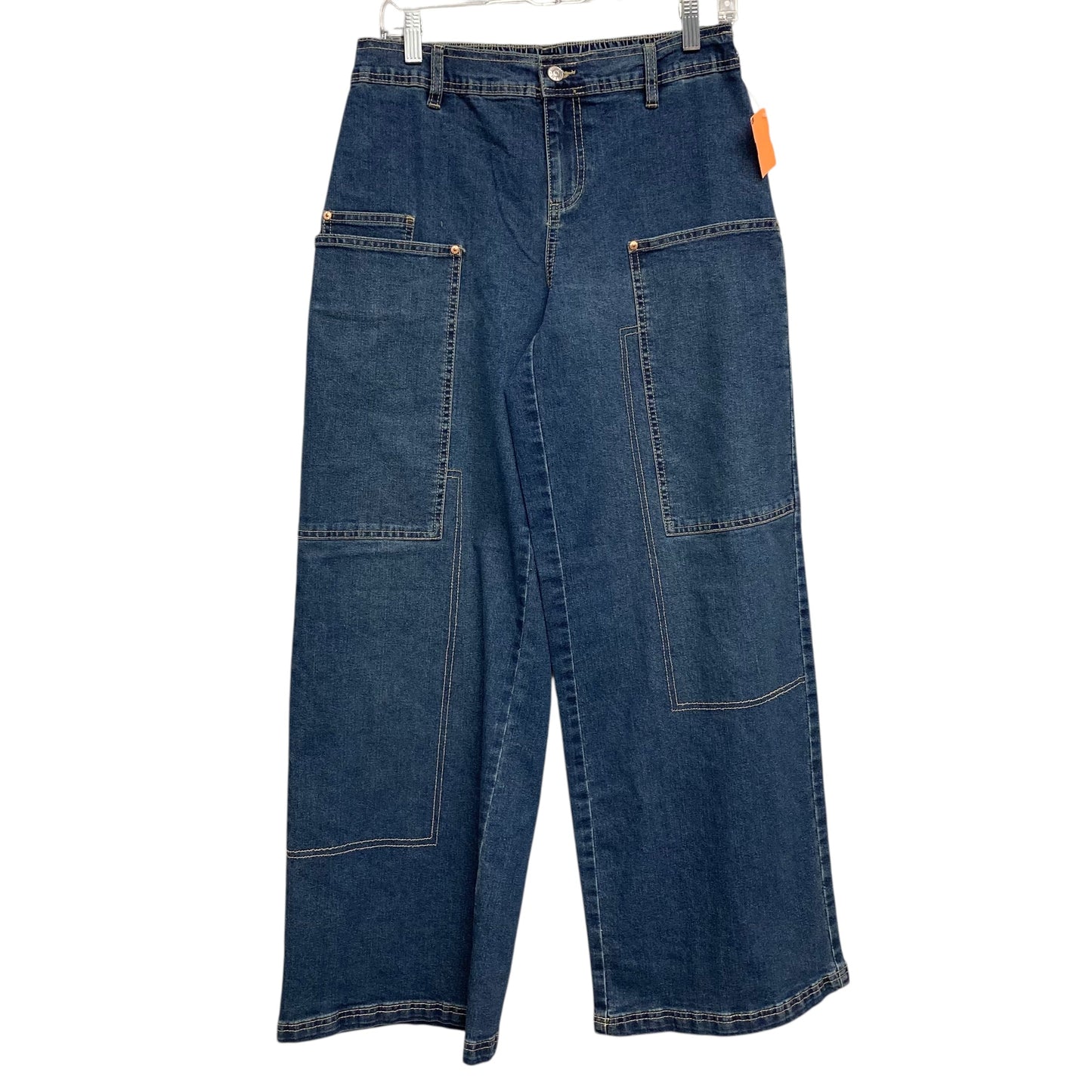 Jeans Wide Leg By Madden Girl In Blue Denim, Size:4