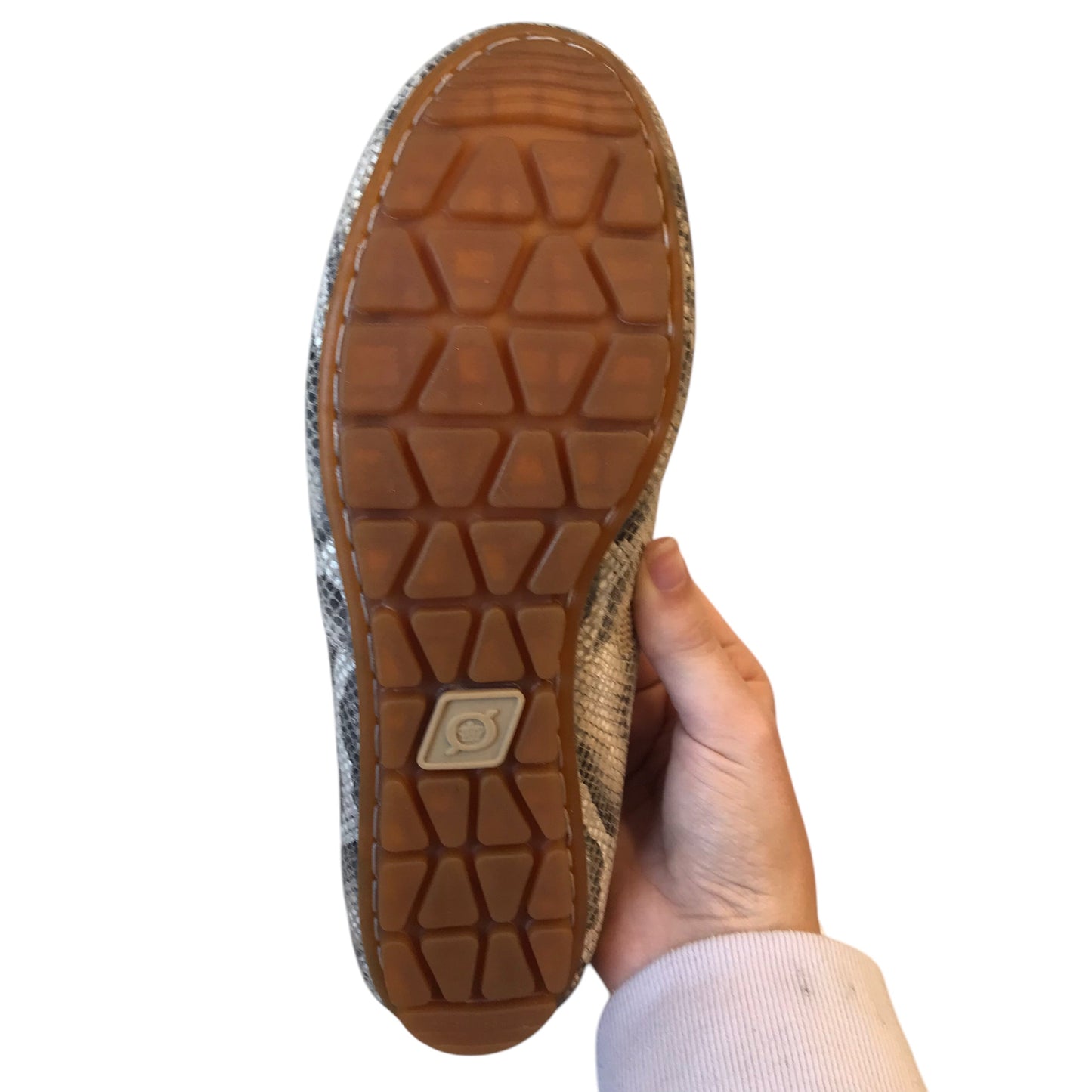 Shoes Flats By Born In Snakeskin Print, Size:7.5