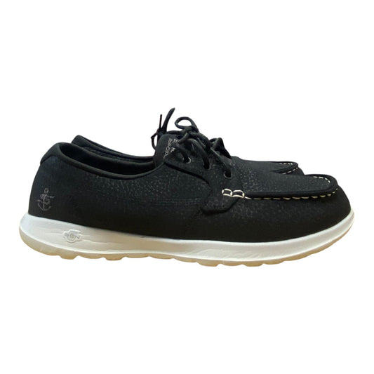 Shoes Flats By Skechers In Black & White, Size:9