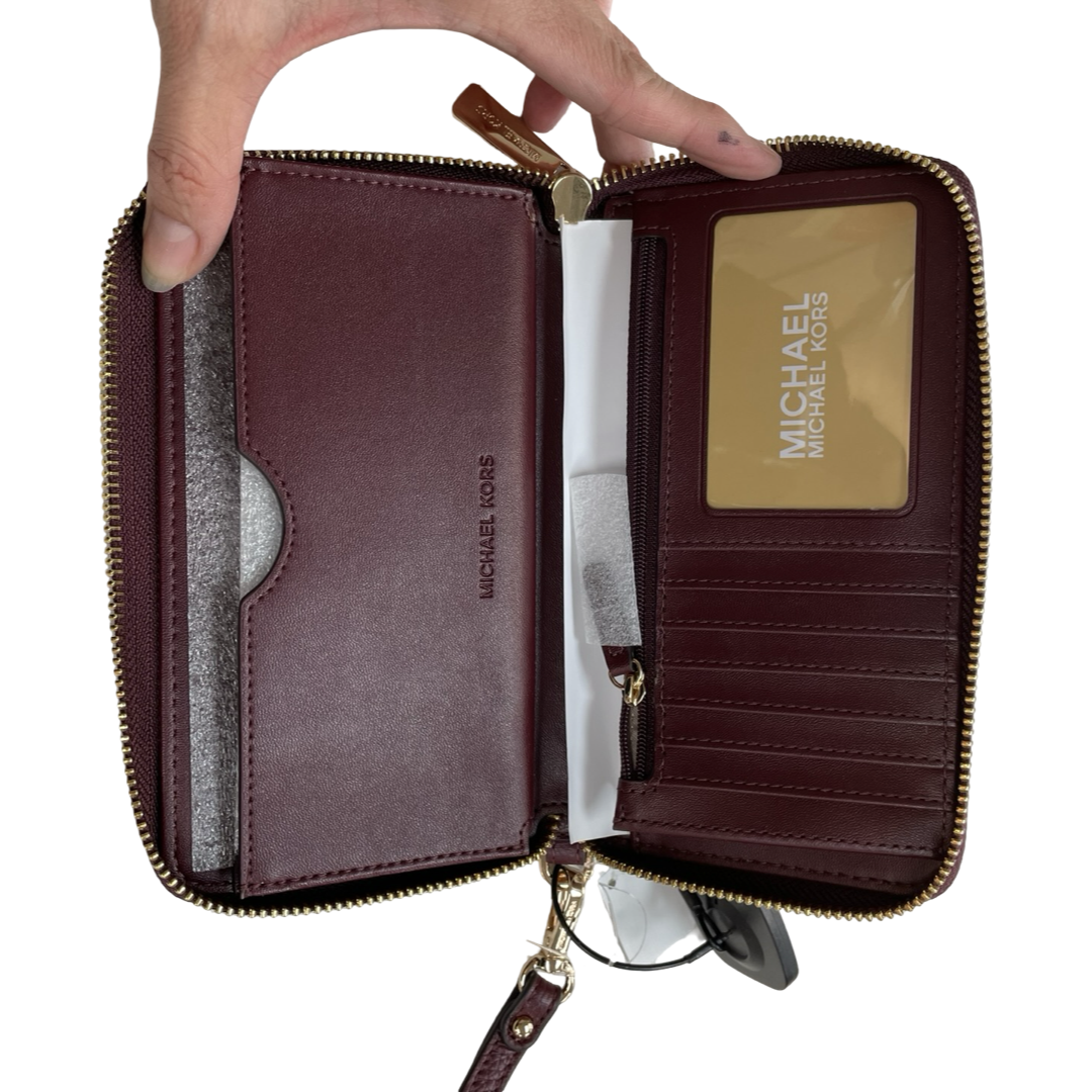 Wristlet Designer By Michael Kors In Maroon, Size:Medium