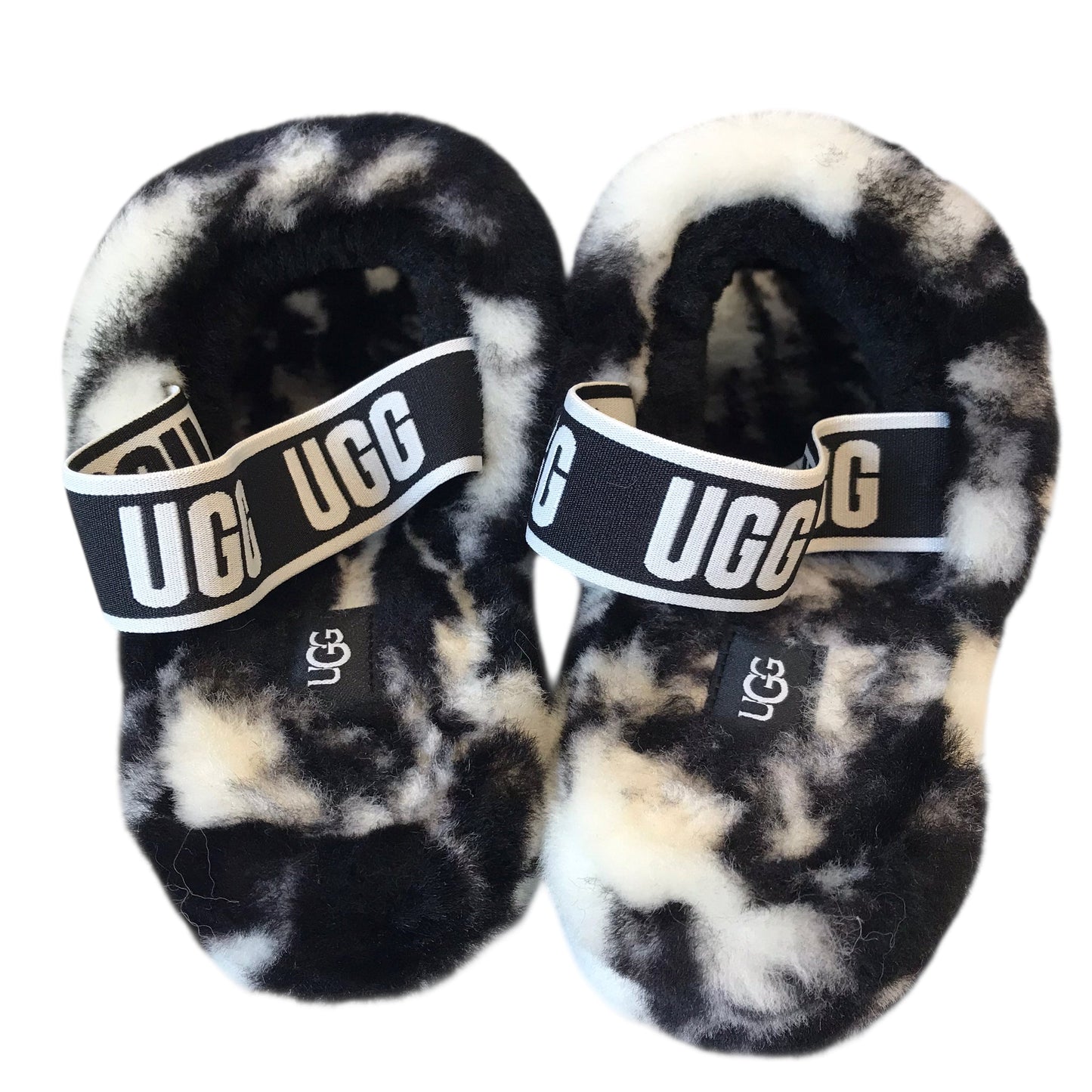 Slippers Designer By Ugg In Black & White, Size:9