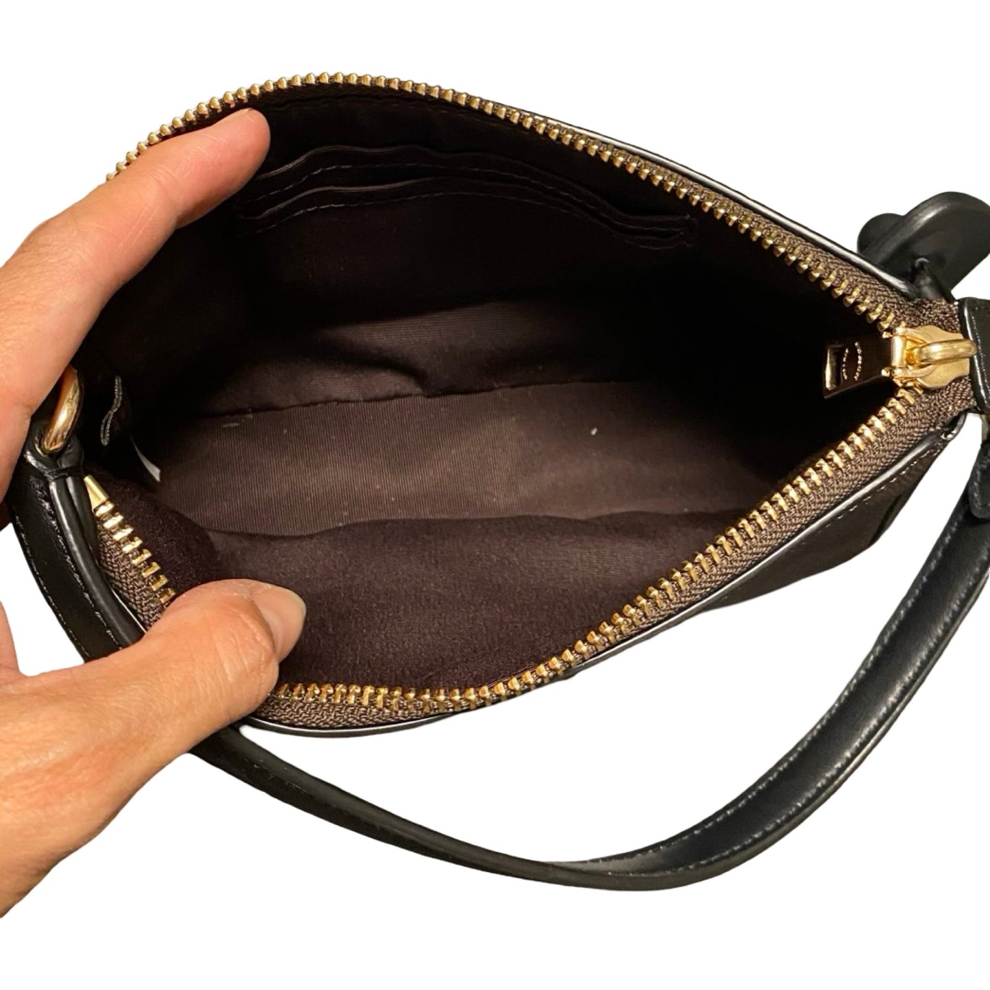 Handbag Designer By Coach In Brown, Size:Small