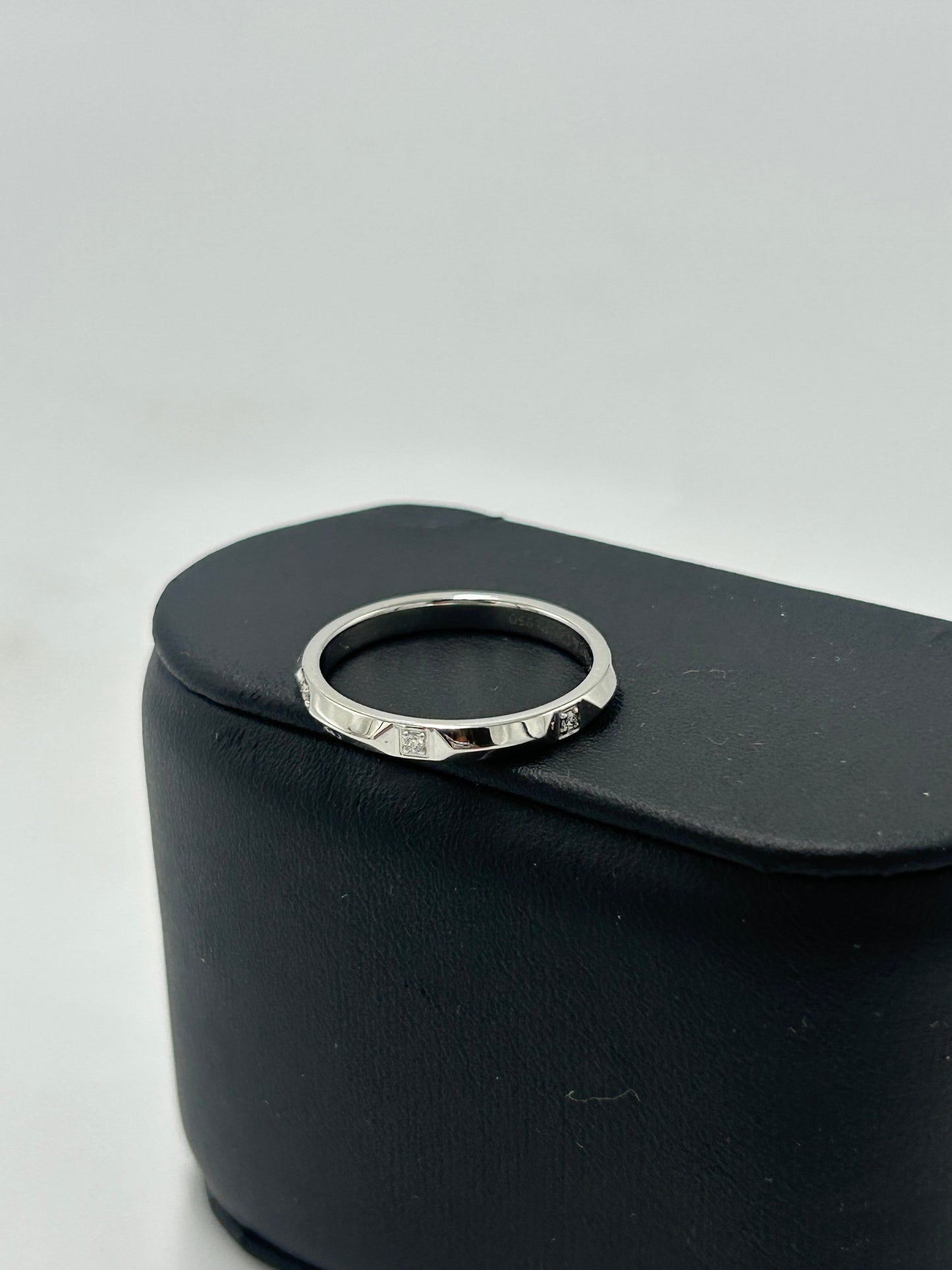 Tiffany & Company True Band Platinum Diamond Luxury Ring, Size: 8.5