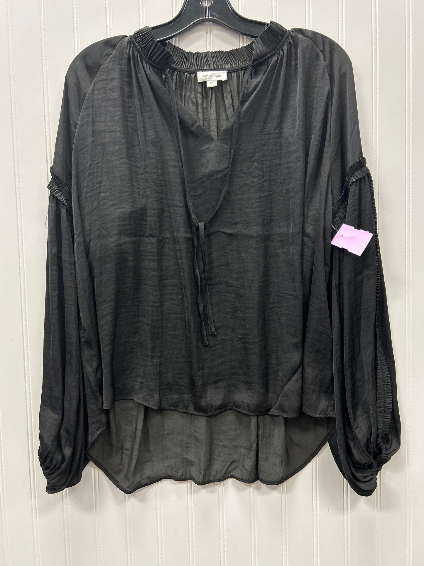 Blouse Ls By Cmc In Black, Size:S