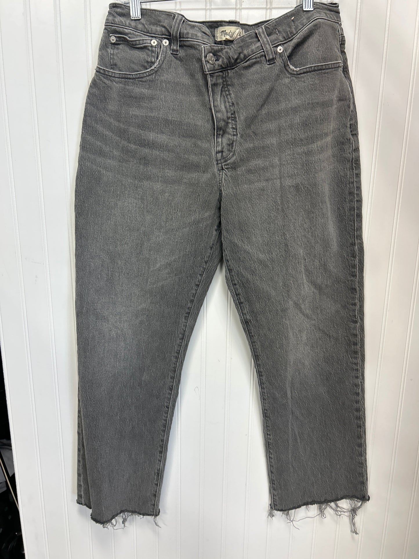 Jeans Wide Leg By Madewell In Grey Denim, Size:10