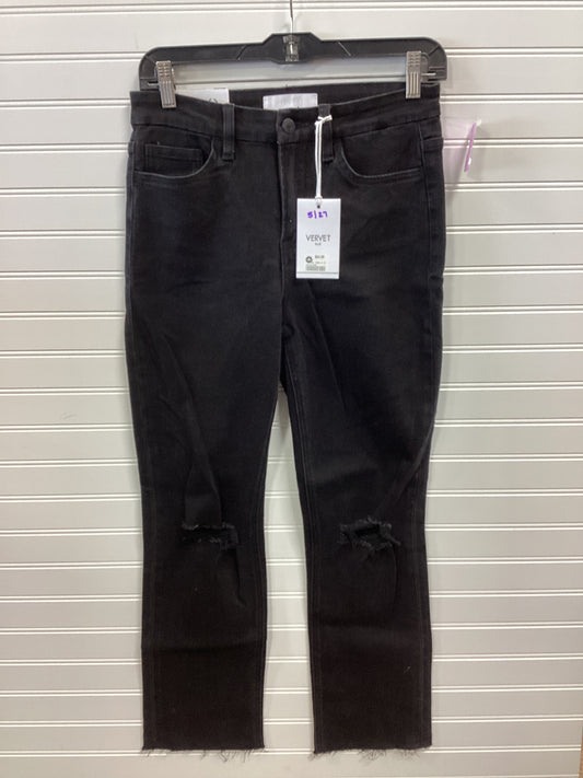 Jeans Cropped By Vervet In Black Denim, Size:4