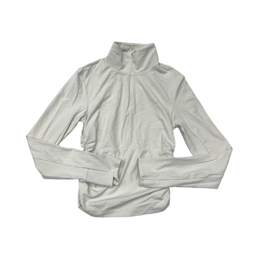 Athletic Top Ls Collar By Athleta In Cream, Size:S