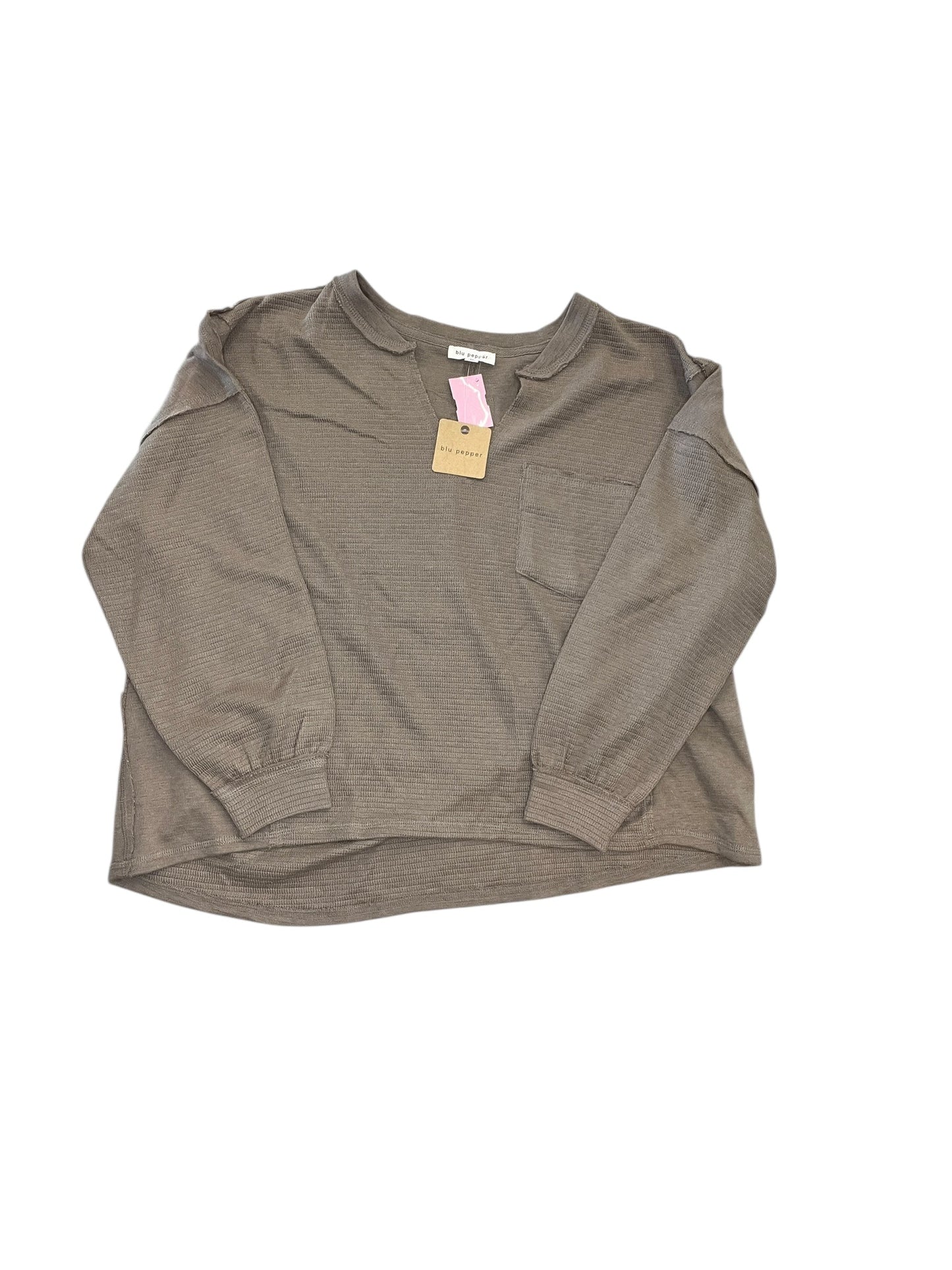 Top Ls By Blu Pepper In Brown, Size:M