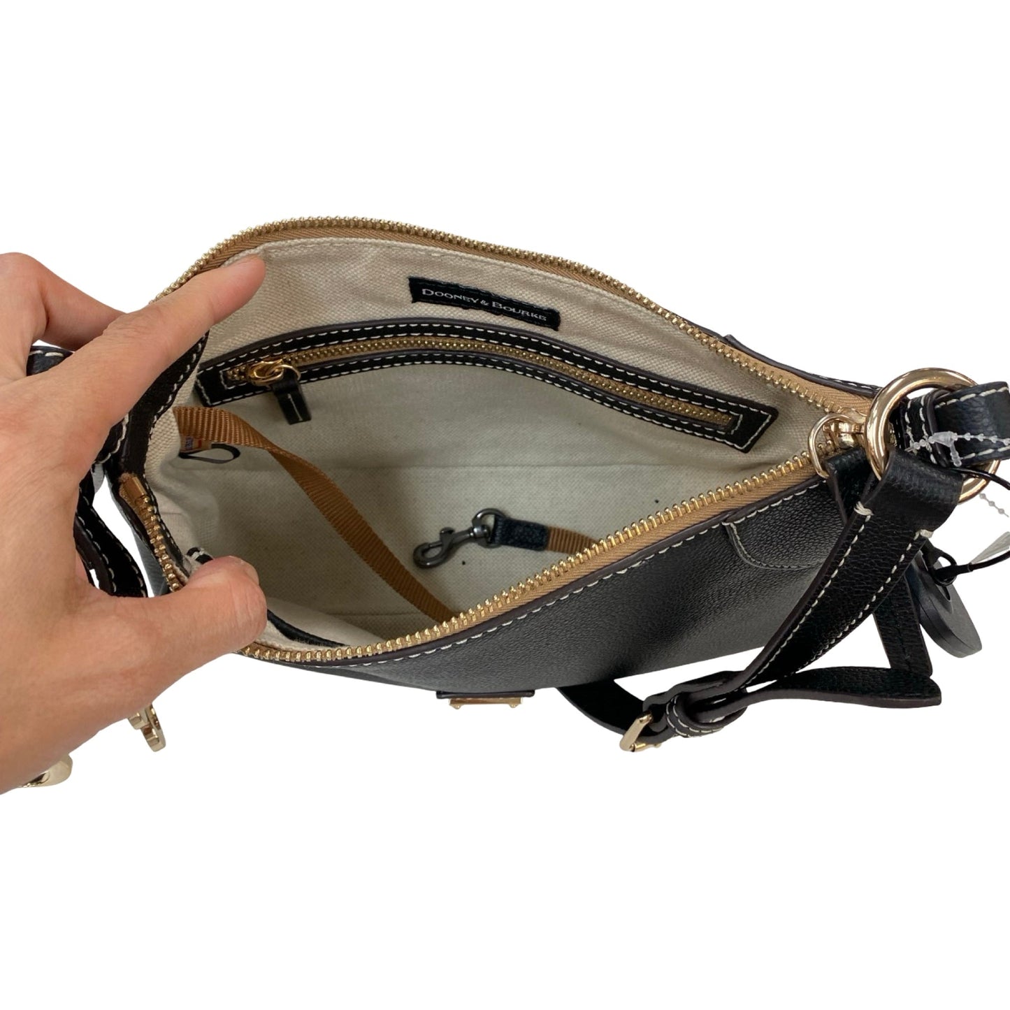 Handbag Designer By Dooney And Bourke In Black, Size:Small