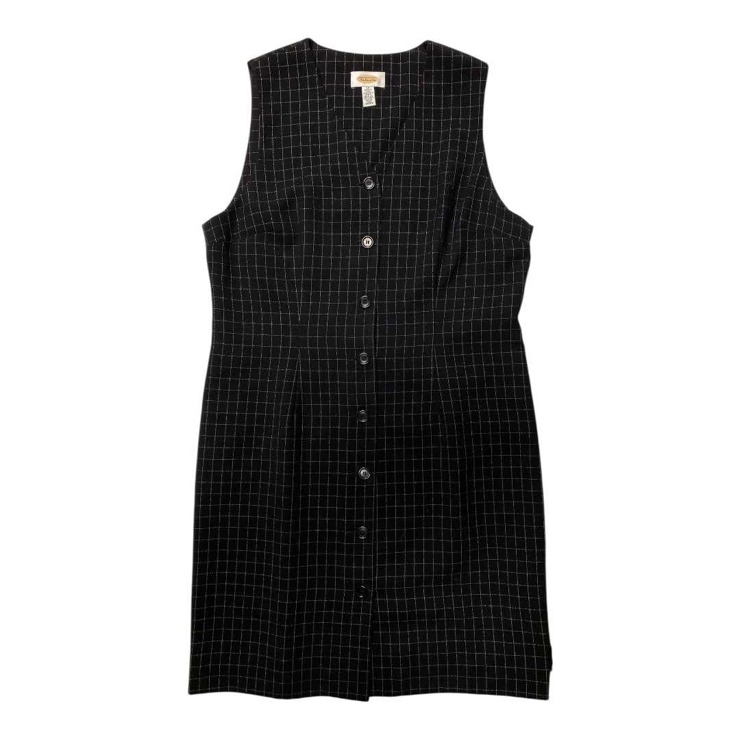 Dress Casual Midi By Talbots In Black & White, Size:12