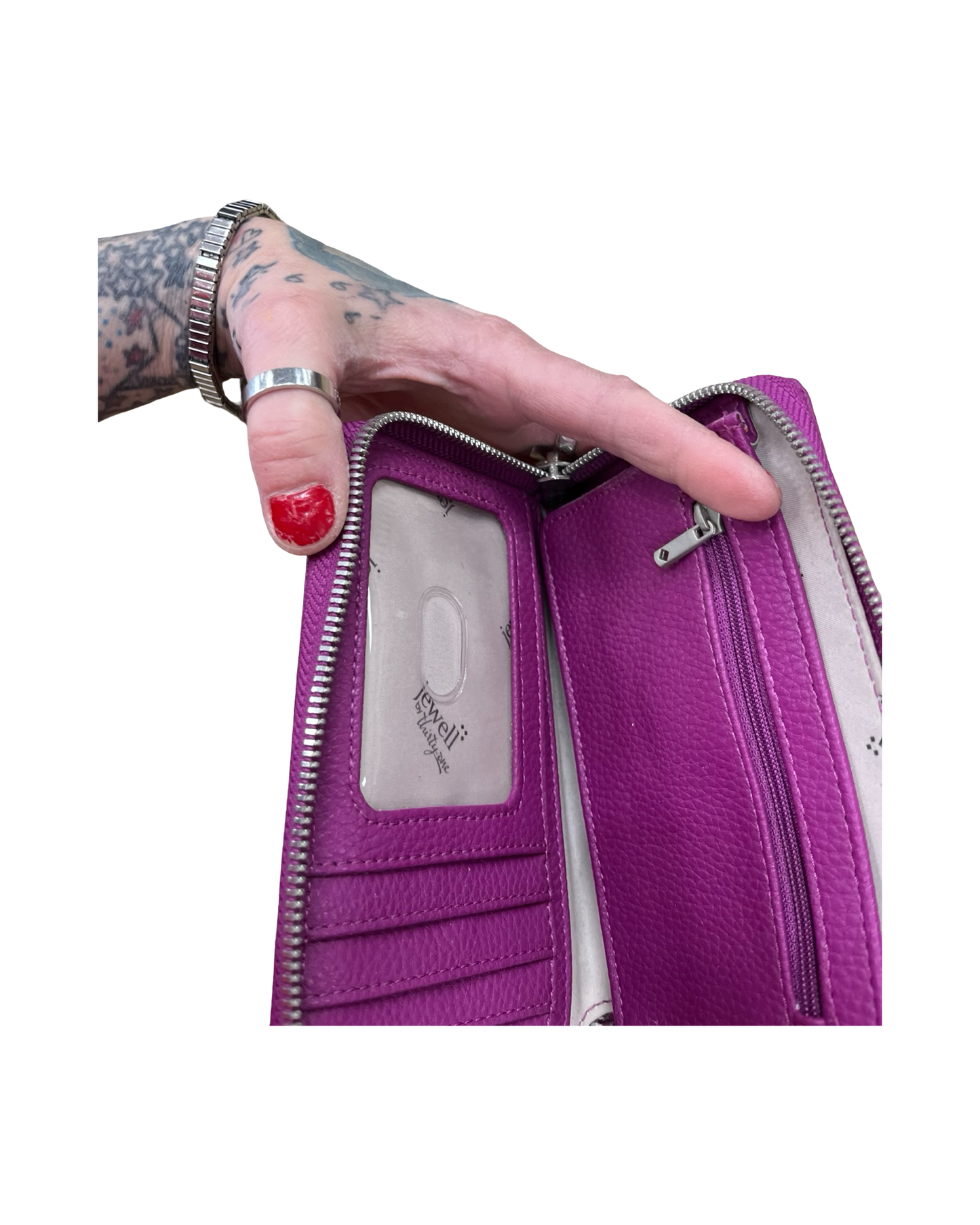 Wallet By Jewell In Purple, Size:Medium