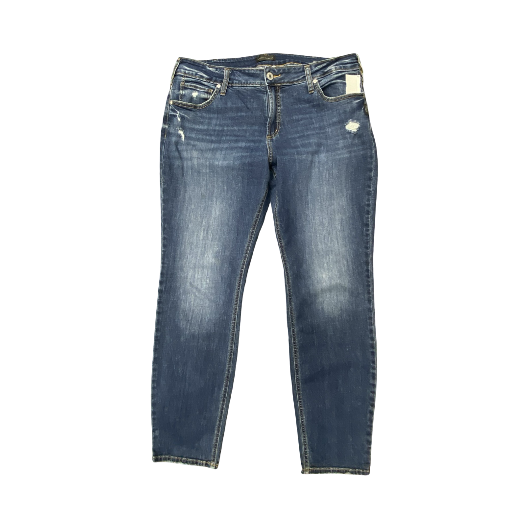 Jeans Boyfriend By Silver In Blue, Size:18