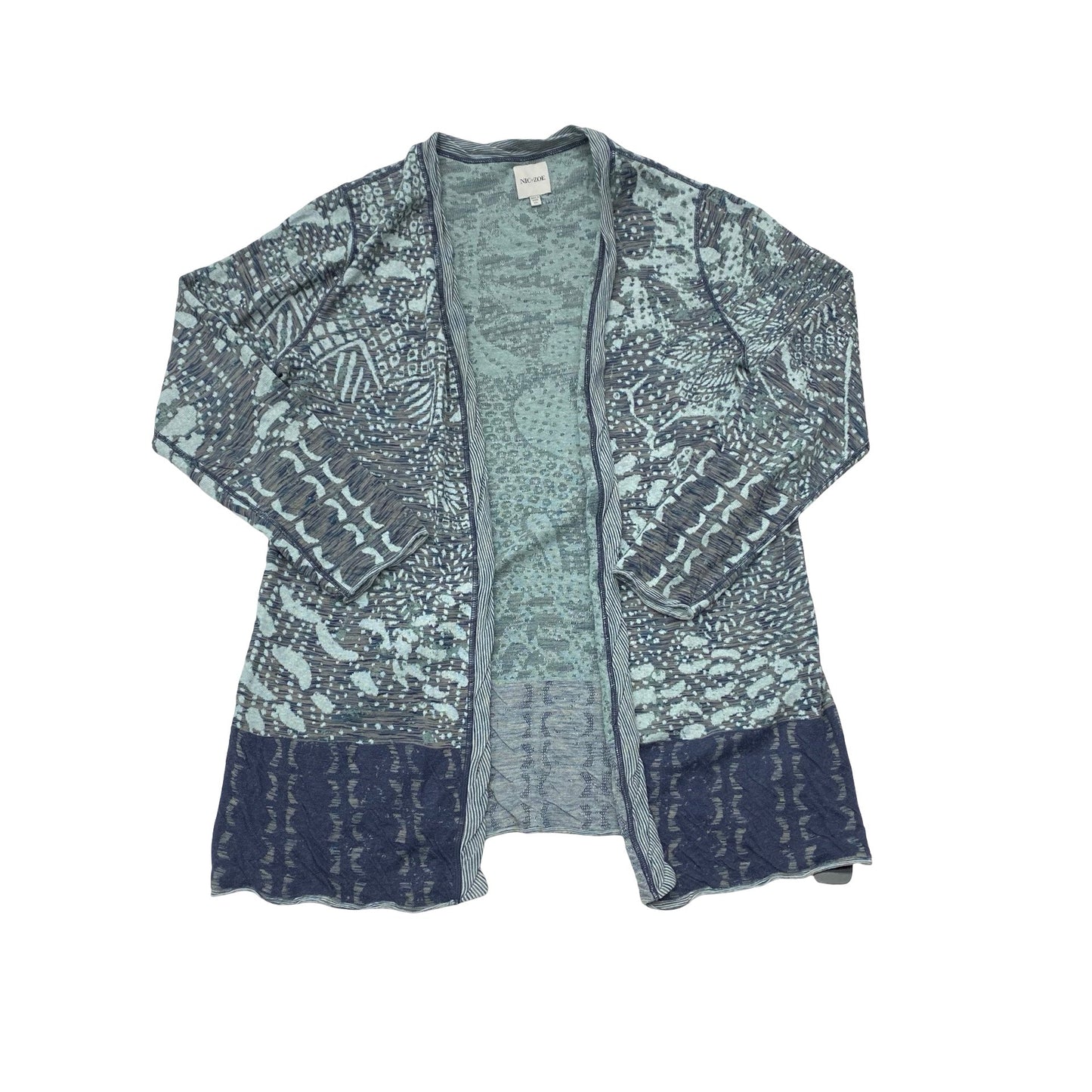 Sweater Cardigan By Nic + Zoe In Green, Size:Xl