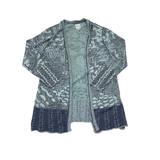 Sweater Cardigan By Nic + Zoe In Green, Size:Xl