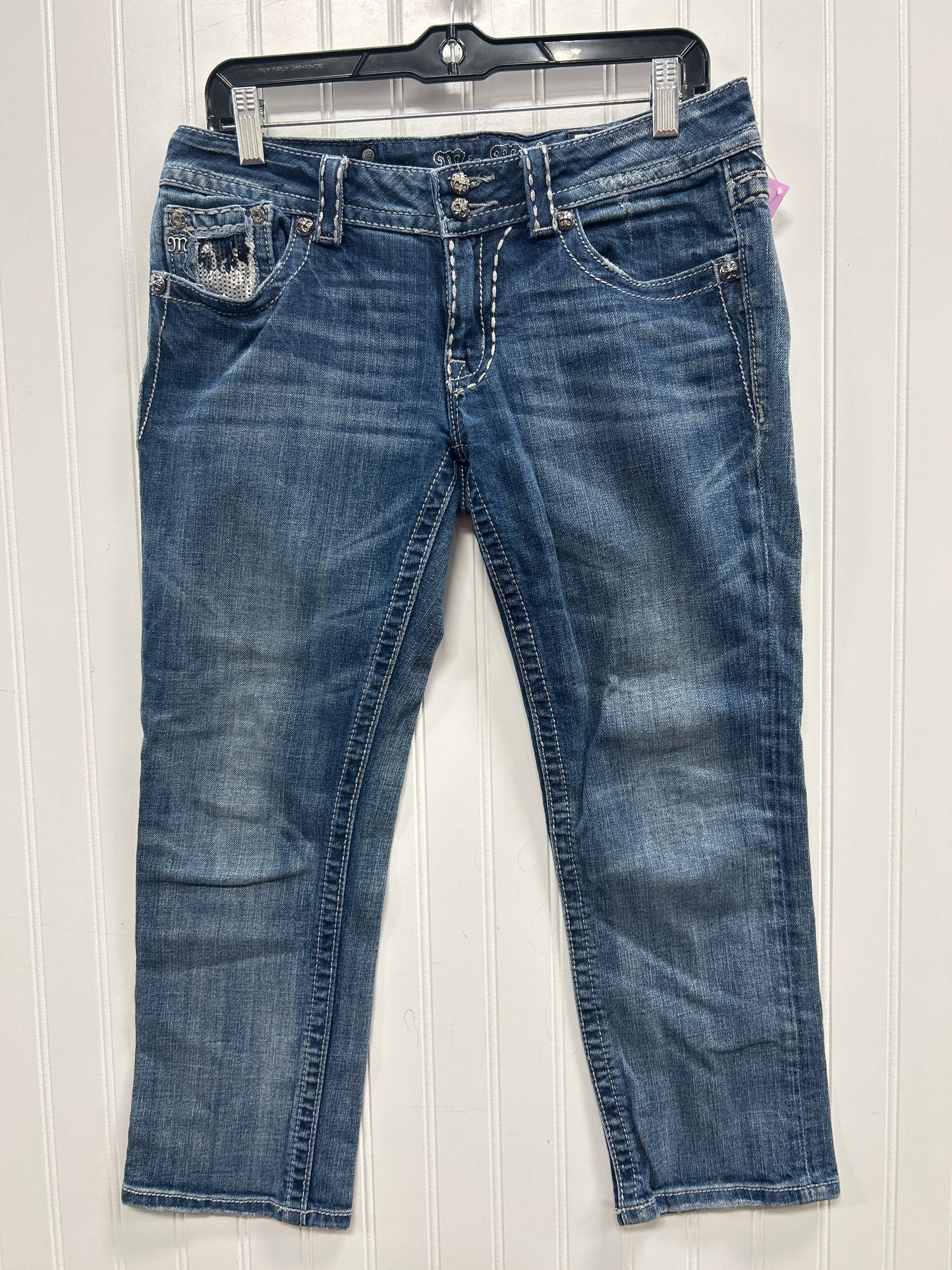 Capris By Miss Me In Blue Denim, Size:10