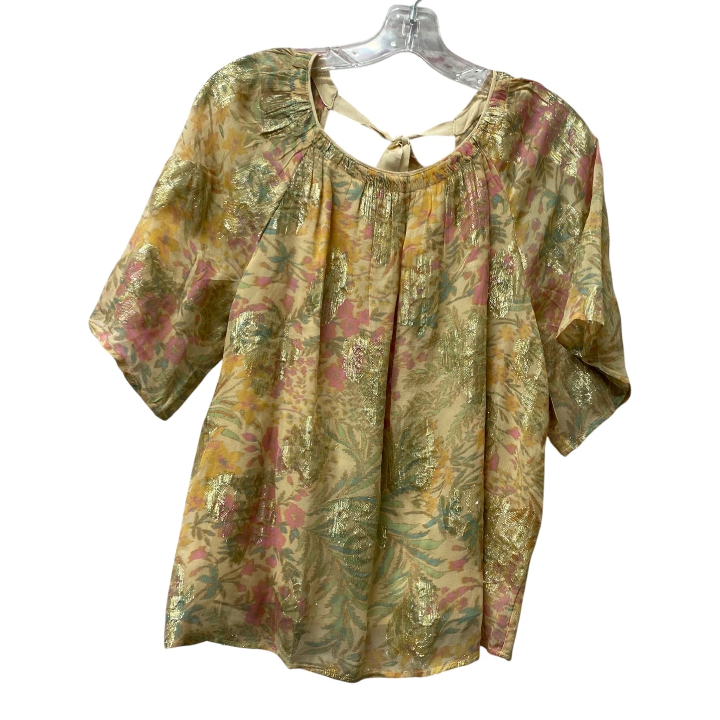 Top Ss By Loft In Pink & Tan, Size:M