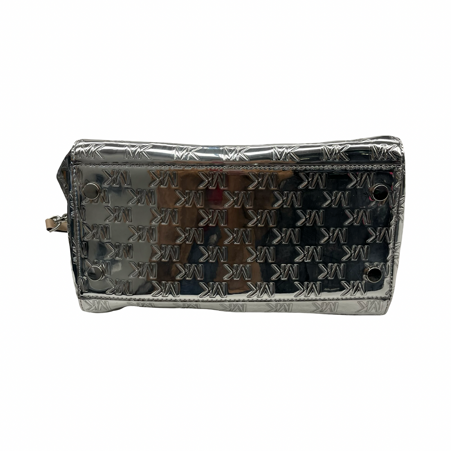 Handbag Designer By Michael Kors In Silver, Size:Medium
