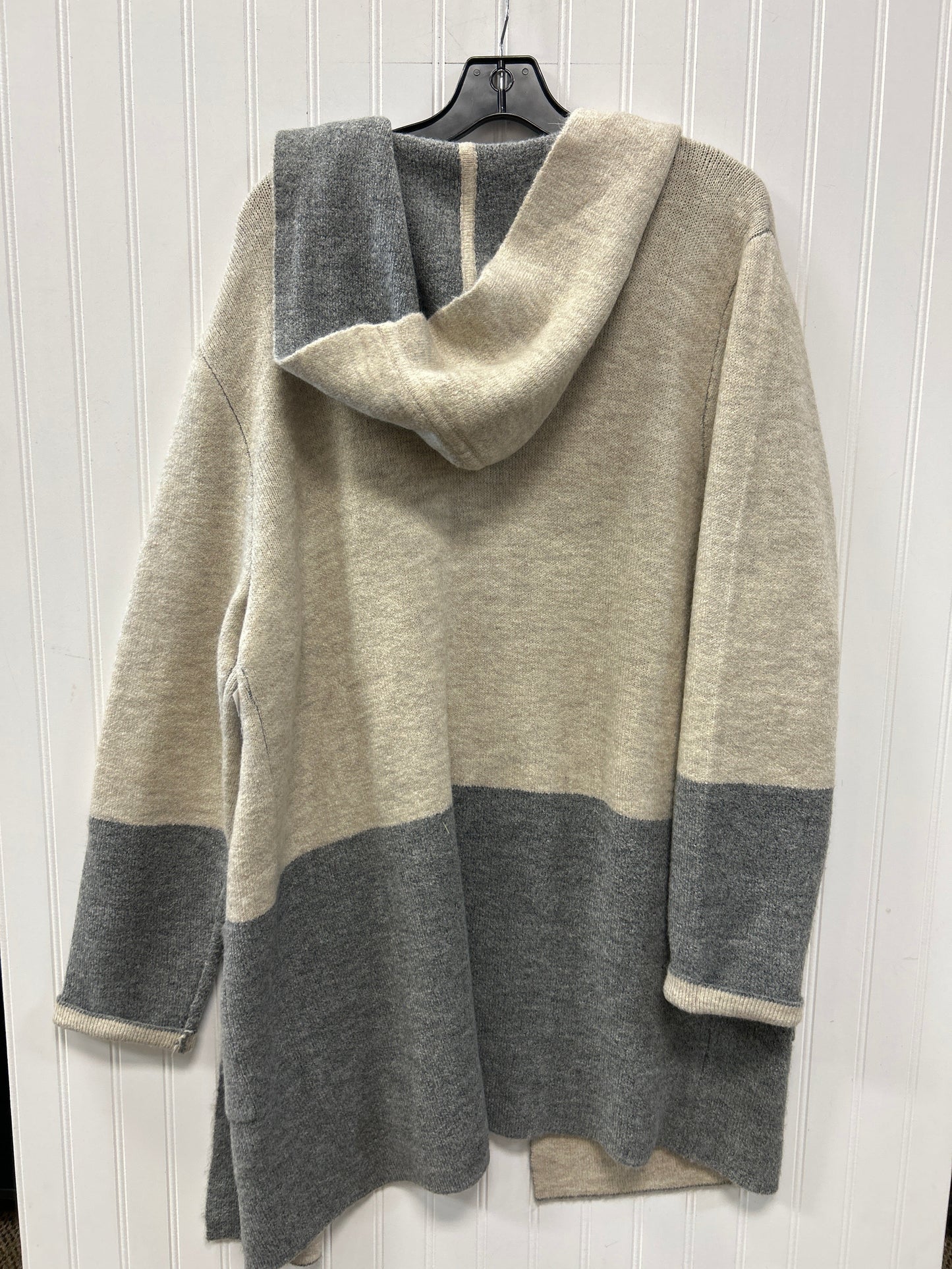 Sweater Cardigan By Charlie Paige In Cream, Size:Xl