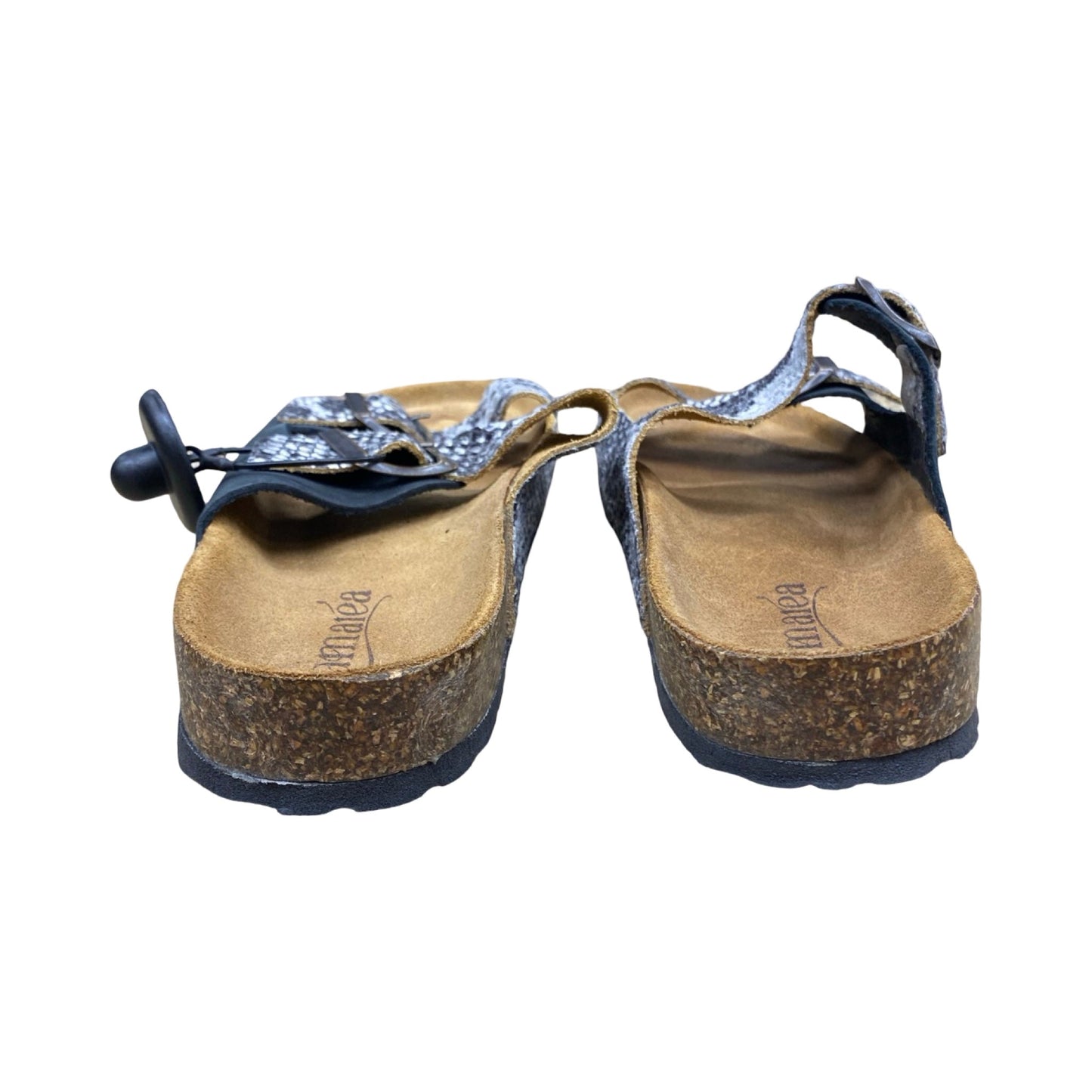 Sandals Flats By Amarea In Animal Print, Size:8